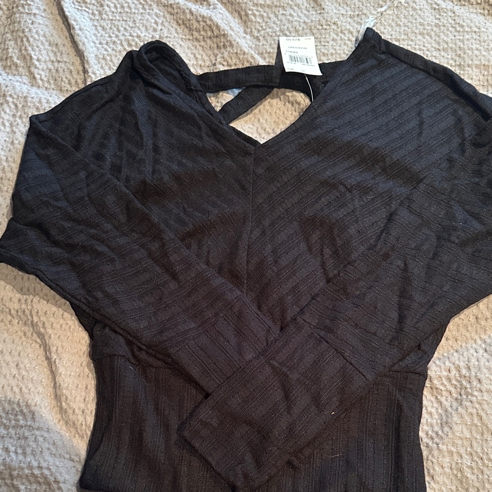 Rave Black Knit Top